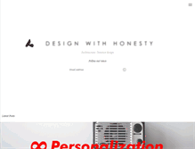 Tablet Screenshot of designwithhonesty.com